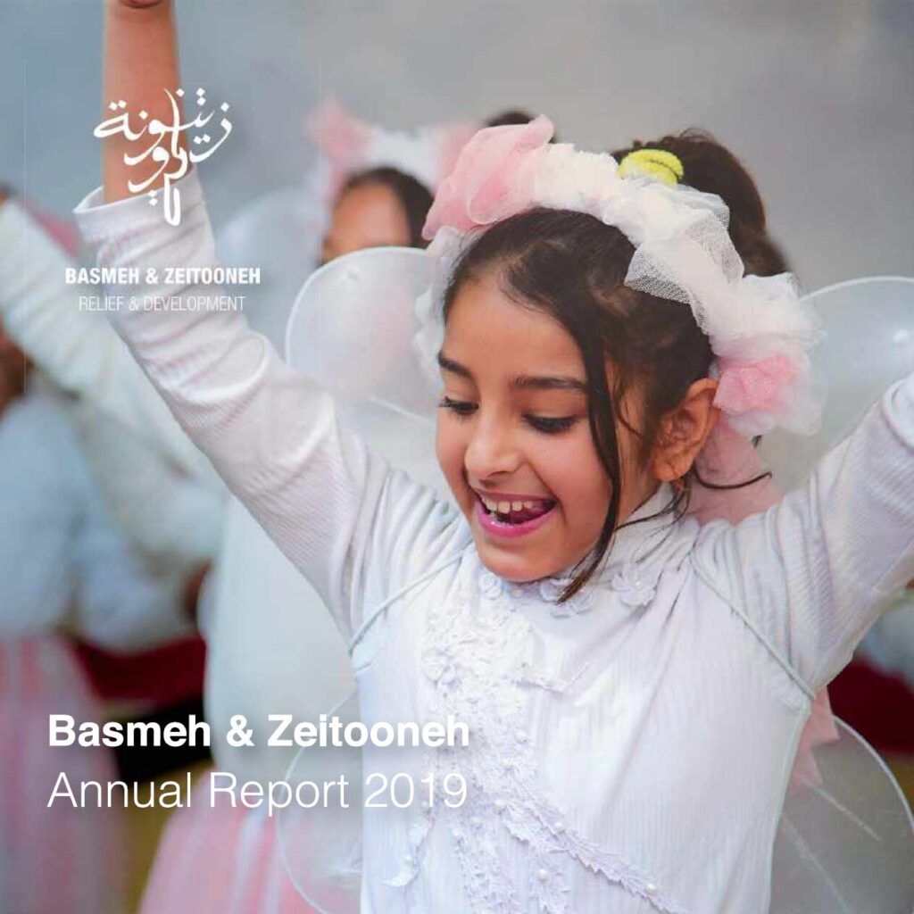 Basmeh & Zeitooneh, Relief & Development, Constructive society, refugee-led relief organization, communities, Peacebuilding, education, protection, food security and livelihood, and civil society enablement, Annual Report 2019