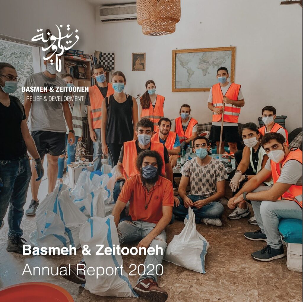 Basmeh & Zeitooneh, Relief & Development, Constructive society, refugee-led relief organization, communities, Peacebuilding, education, protection, food security and livelihood, and civil society enablement, annual report 2020