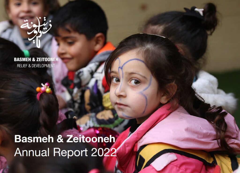 Basmeh & Zeitooneh, Relief & Development, Constructive society, refugee-led relief organization, communities, Peacebuilding, education, protection, food security and livelihood, and civil society enablement, annual report 2022